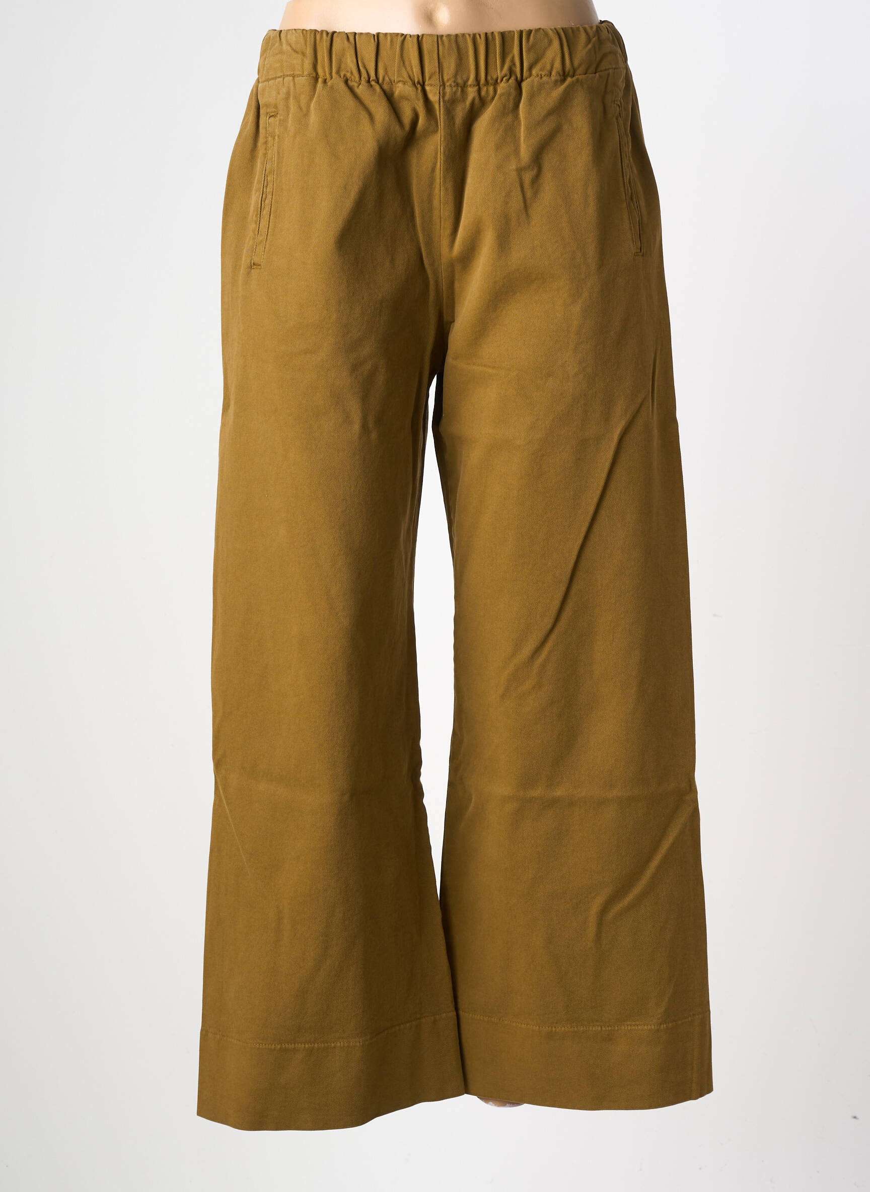 Pantalon large poches taille normale marron HOD femme