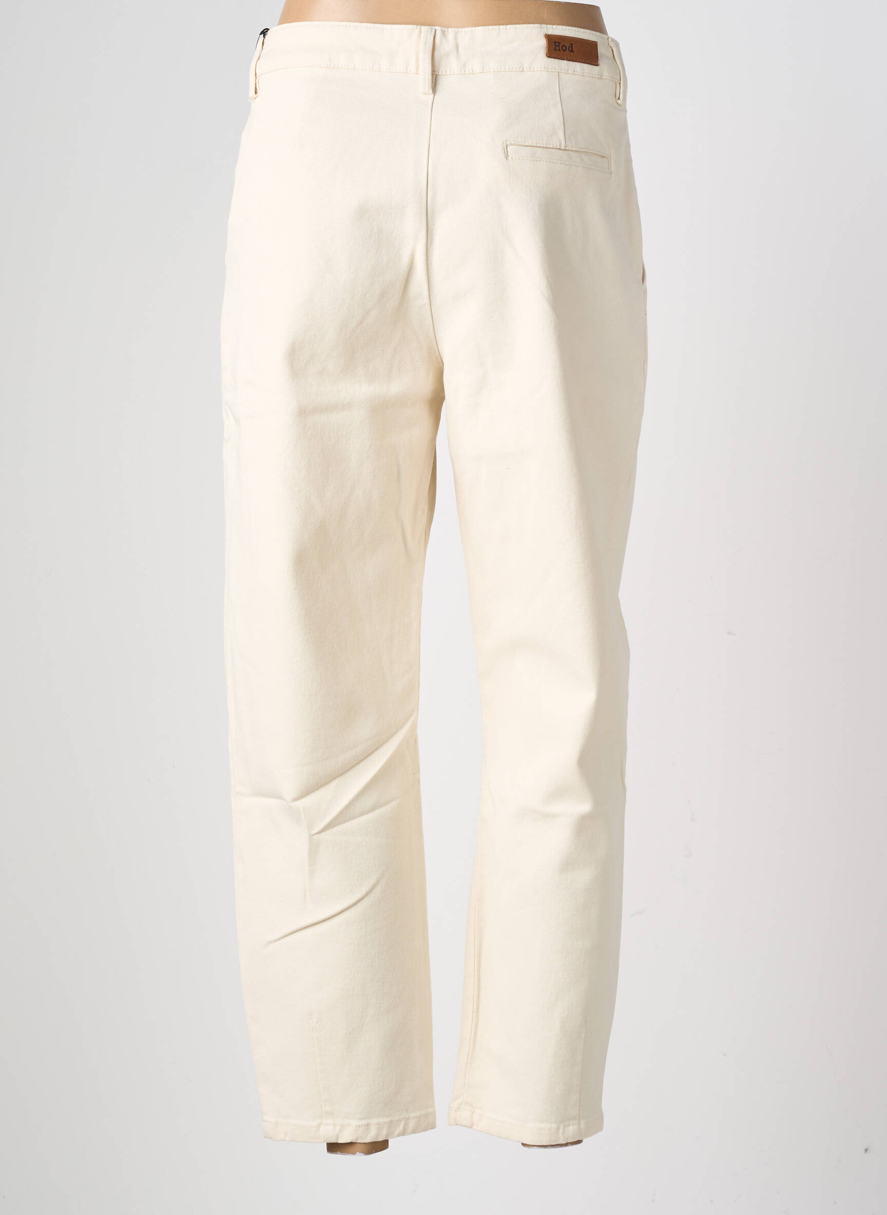 Pantalon droit stretch taille normale blanc HOD femme
