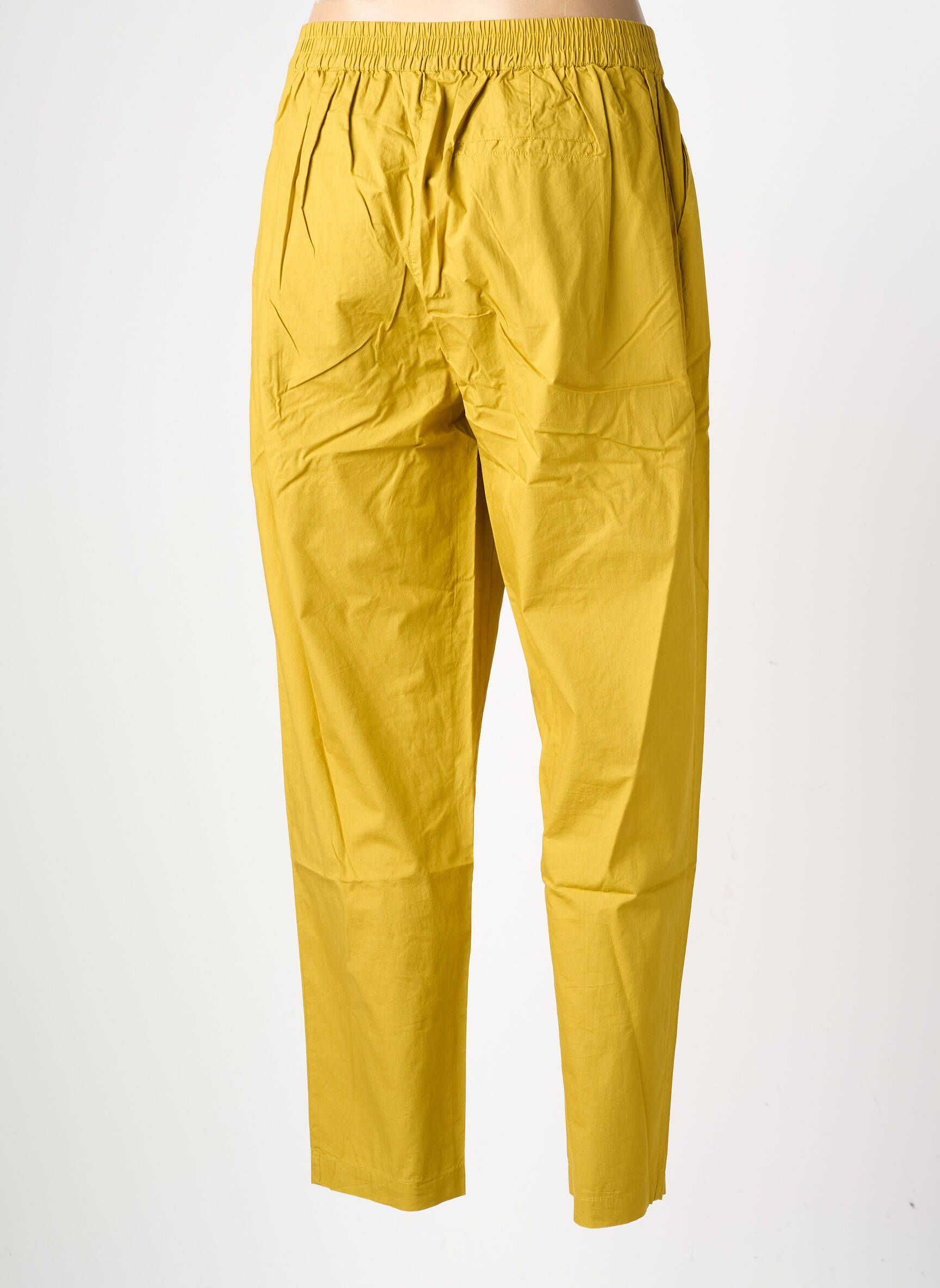 Pantalon slim taille élastique taille normale jaune HOD femme
