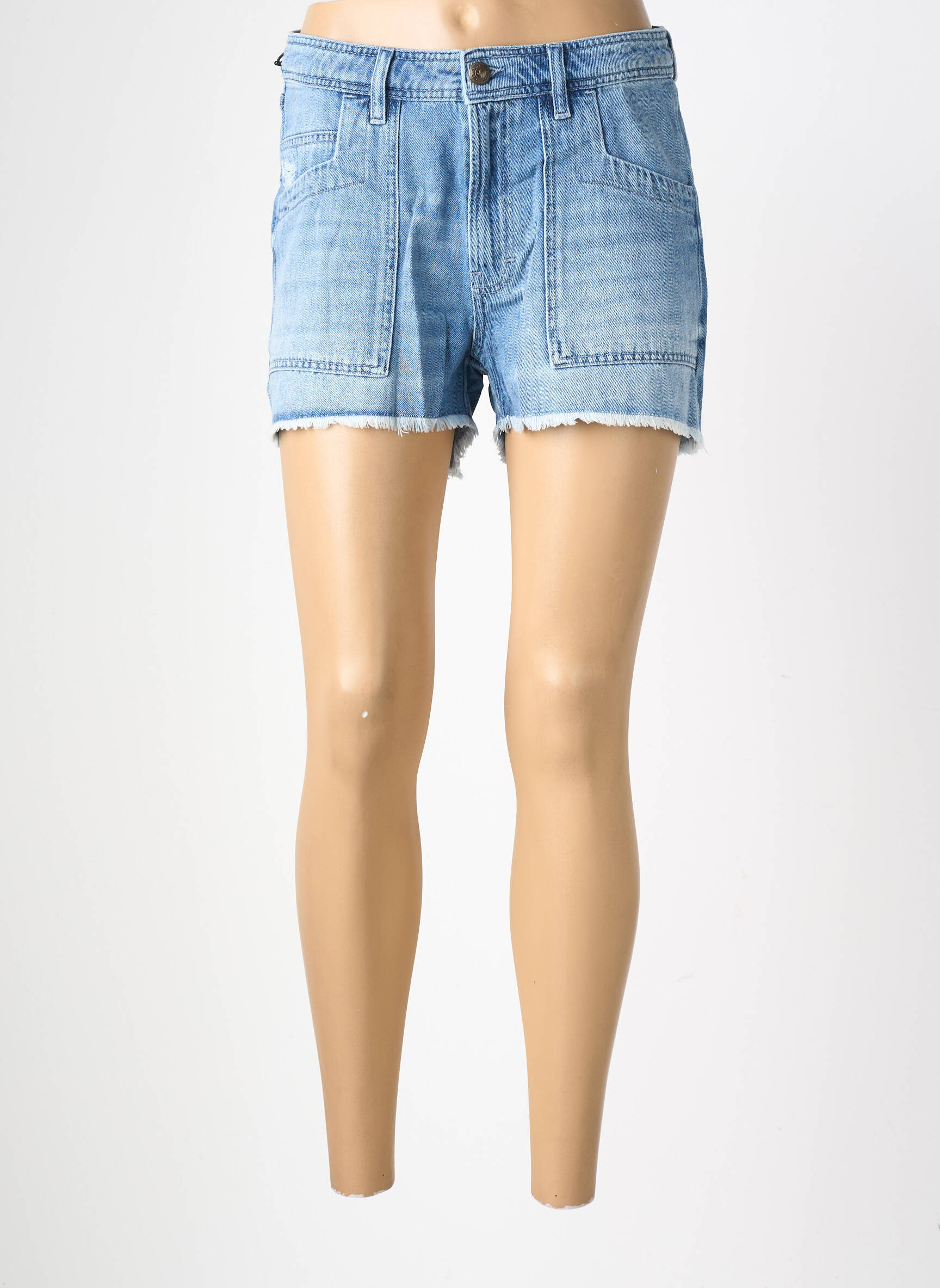 Short tissage denim taille normale bleu FIVE femme