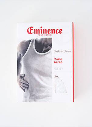 Débardeur coupe droite sans manche blanc EMINENCE homme