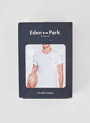 T-shirt coupe cintrée manches courtes blanc EDEN PARK homme
