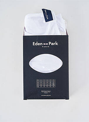 T-shirt coupe cintrée manches courtes blanc EDEN PARK homme
