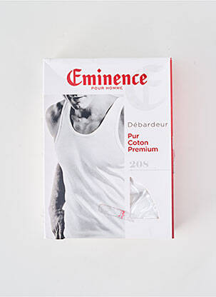Débardeur coupe cintrée sans manche blanc EMINENCE homme