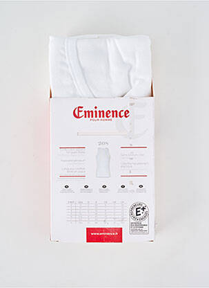 Débardeur coupe cintrée sans manche blanc EMINENCE homme