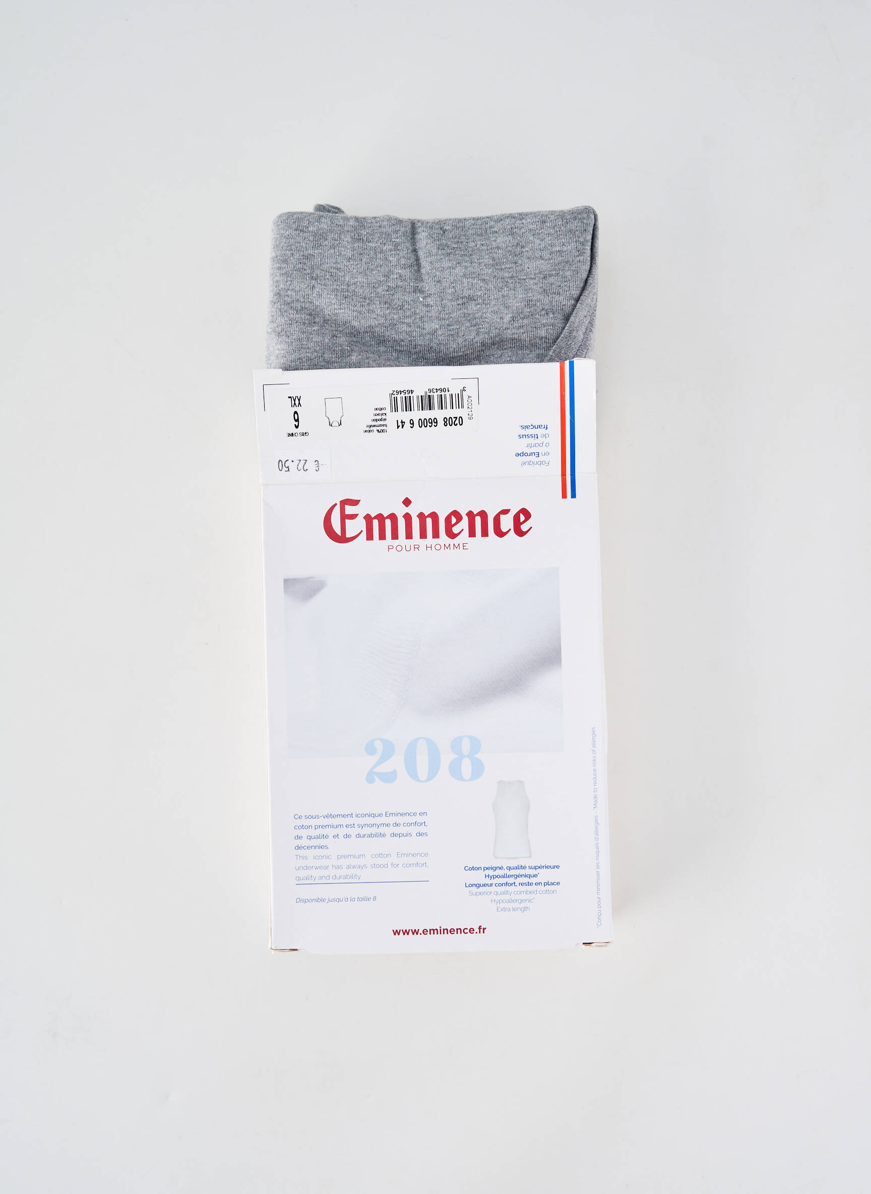 Débardeur coupe cintrée sans manche gris EMINENCE homme