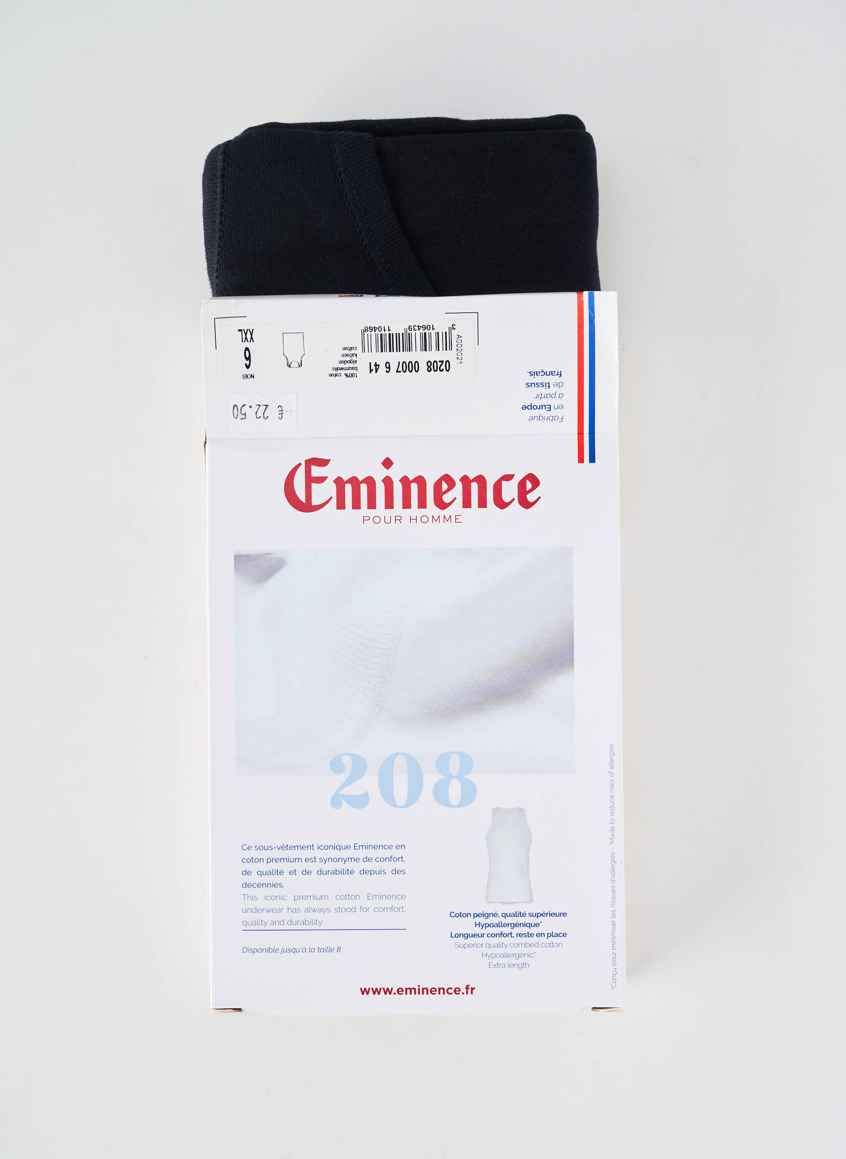 Débardeur coupe cintrée sans manche noir EMINENCE homme