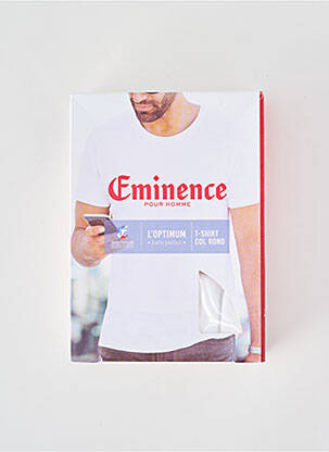 T-shirt stretch manches courtes blanc EMINENCE homme