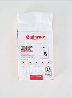 T-shirt stretch manches courtes blanc EMINENCE homme