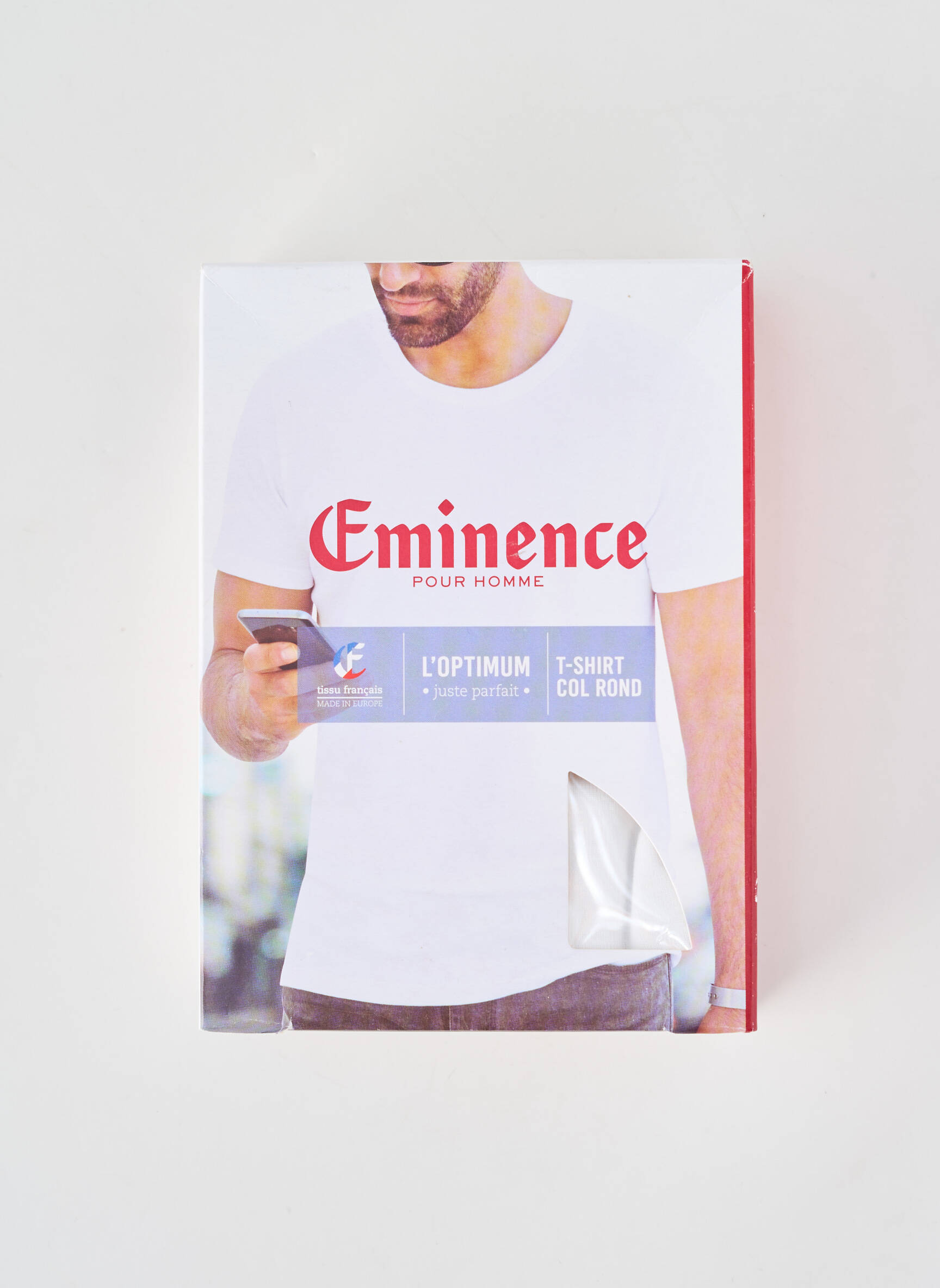T-shirt stretch manches courtes blanc EMINENCE homme