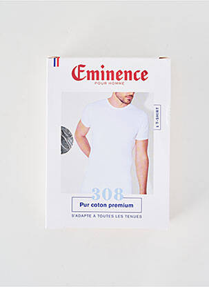 T-shirt tissage chiné manches courtes gris EMINENCE homme