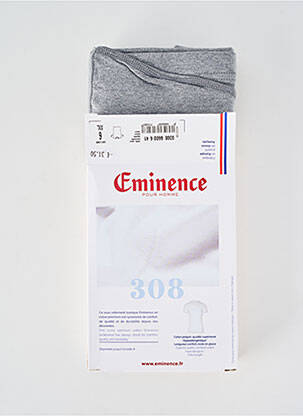 T-shirt tissage chiné manches courtes gris EMINENCE homme