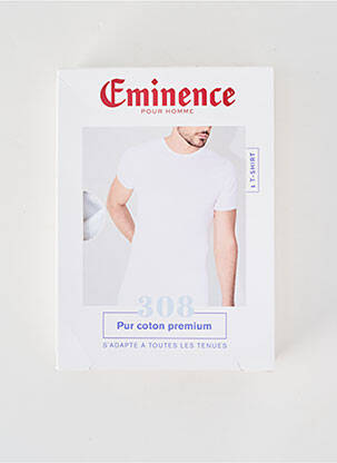 T-shirt coupe cintrée manches courtes blanc EMINENCE homme