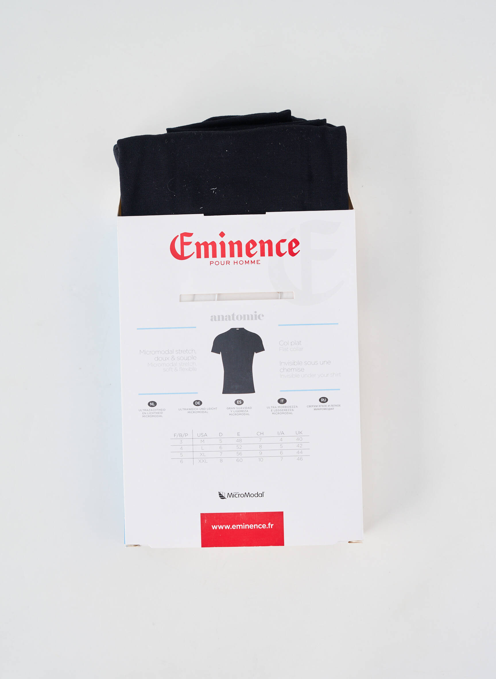 T-shirt coupe cintrée manches courtes noir EMINENCE homme