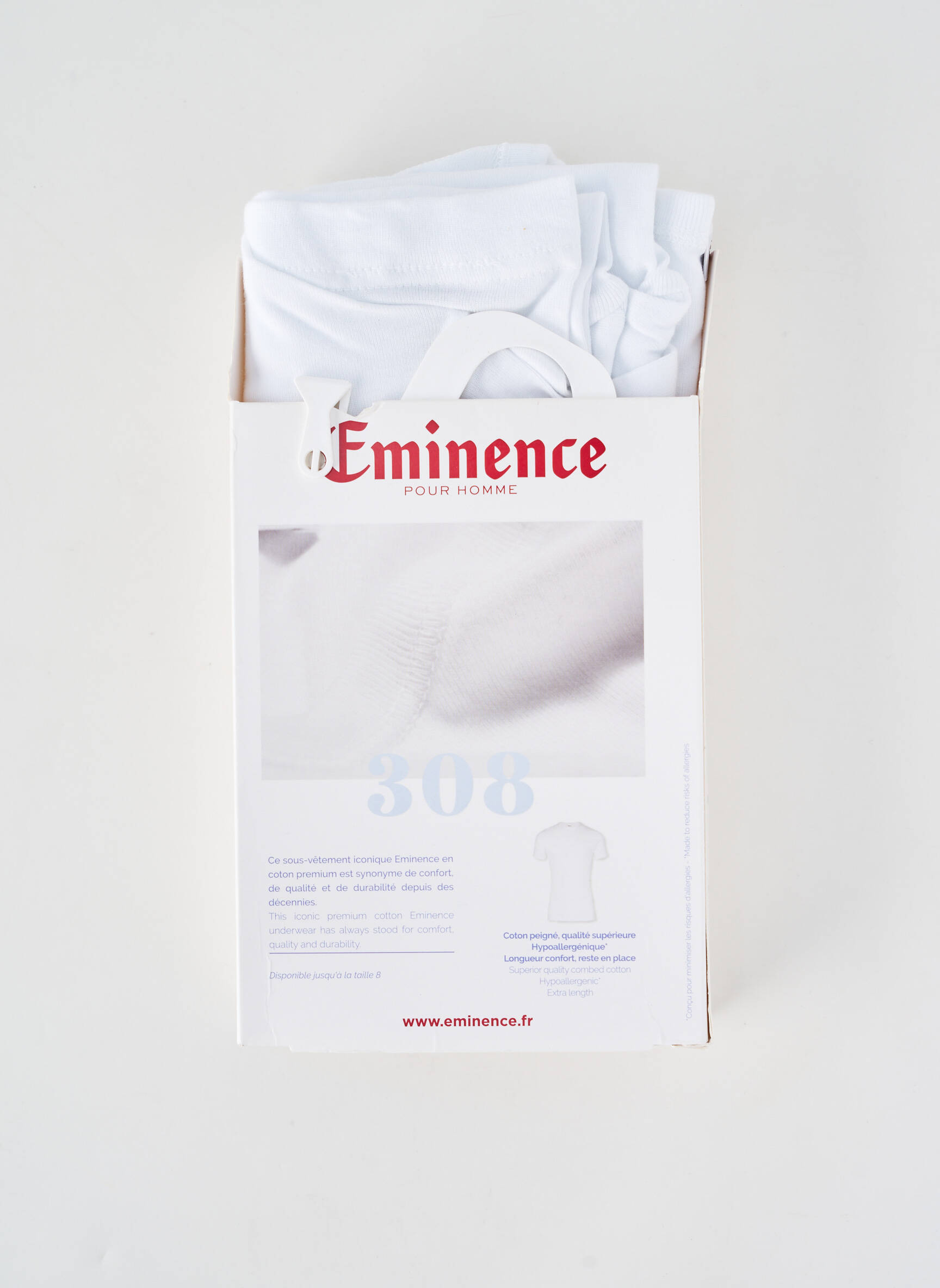 T-shirt coupe cintrée manches courtes blanc EMINENCE homme