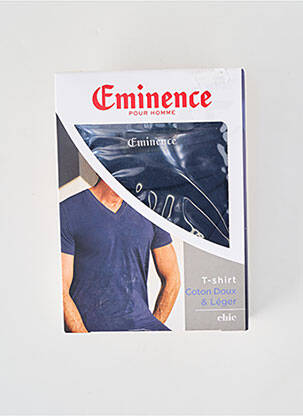 T-shirt coupe cintrée manches courtes bleu EMINENCE homme