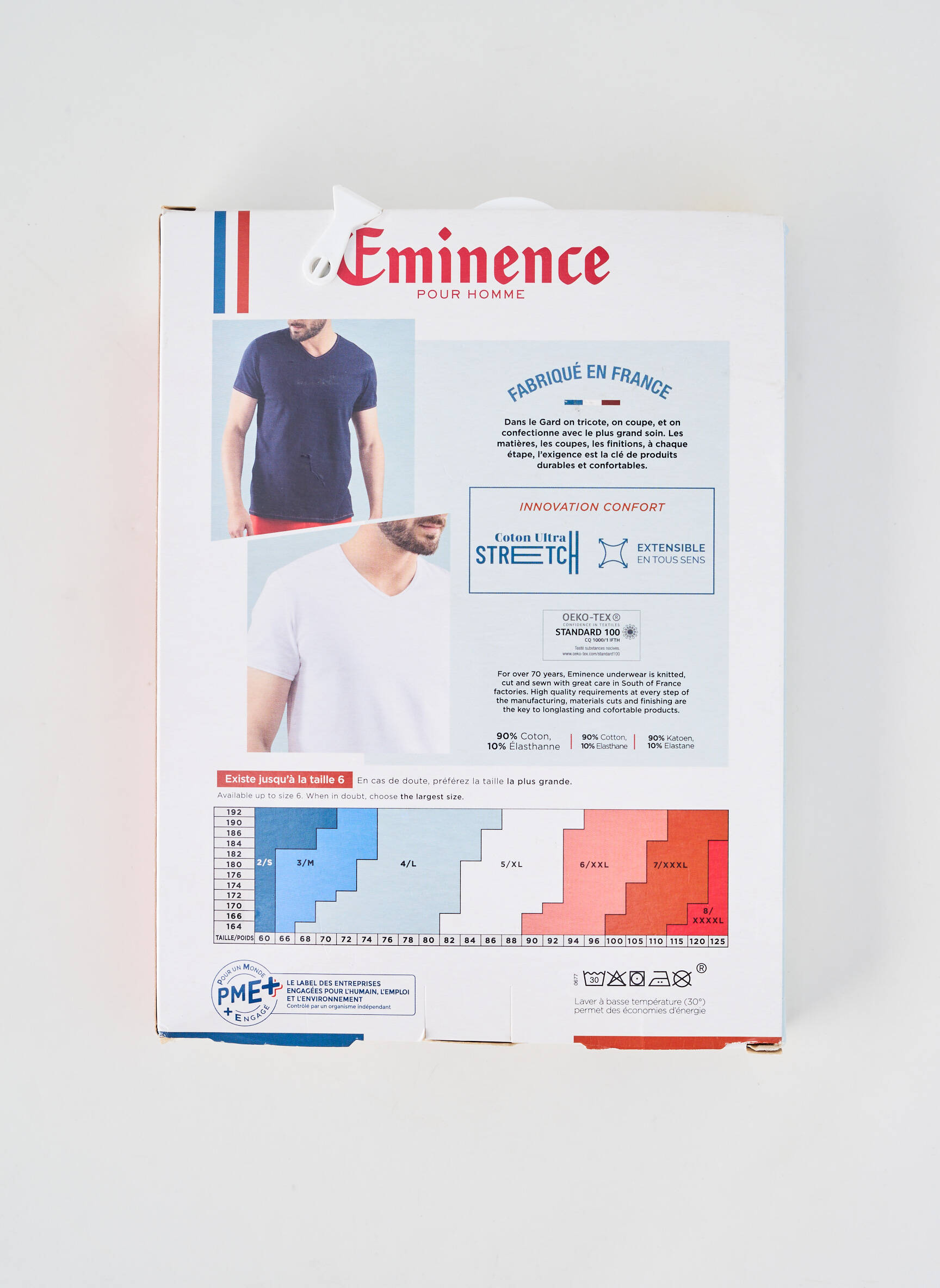 T-shirt coupe cintrée manches courtes bleu EMINENCE homme