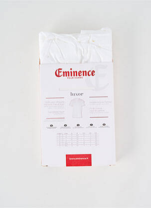 T-shirt stretch manches courtes blanc EMINENCE homme