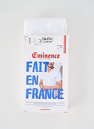 T-shirt stretch manches courtes blanc EMINENCE homme