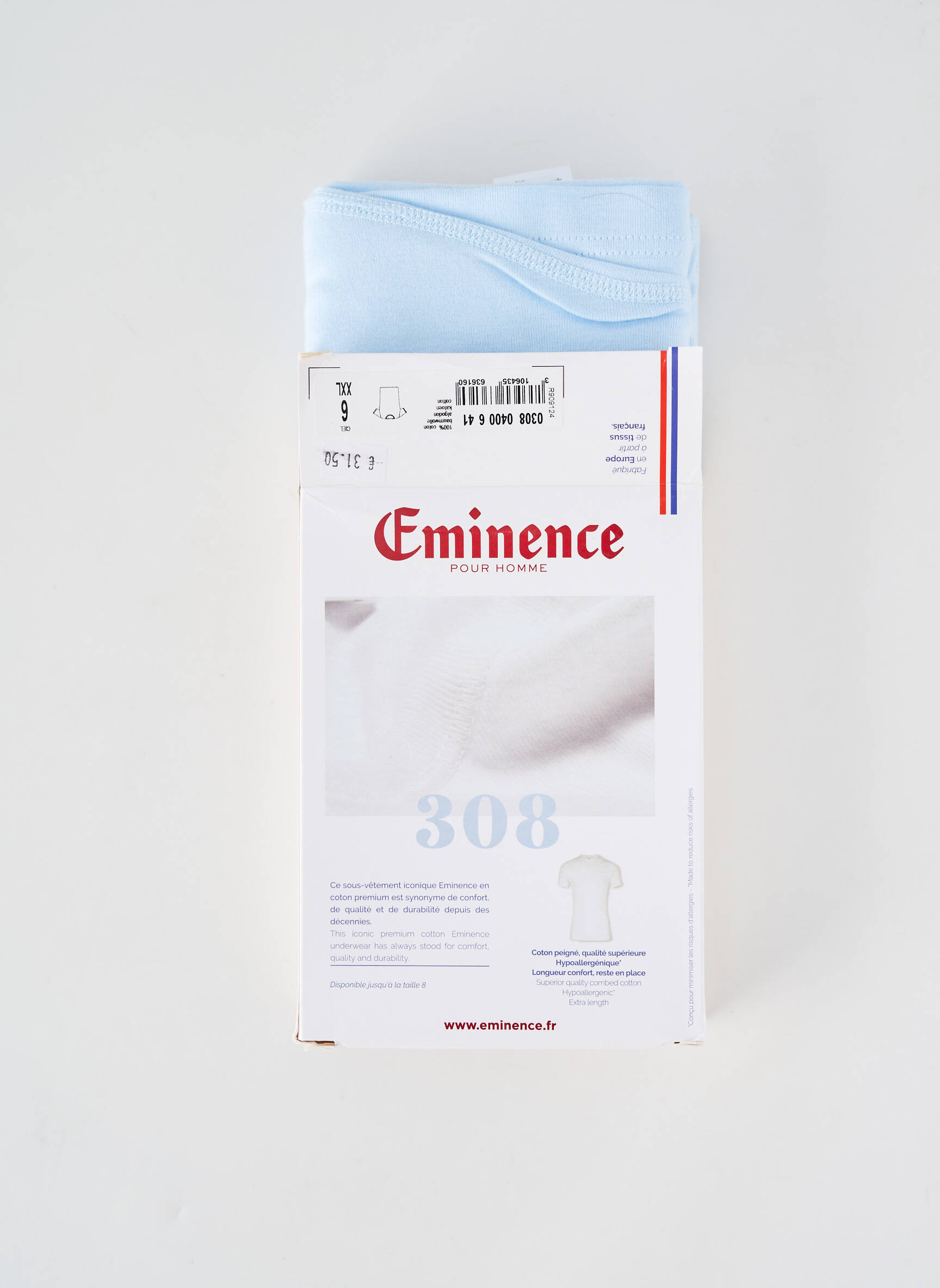 T-shirt coupe cintrée manches courtes bleu EMINENCE homme
