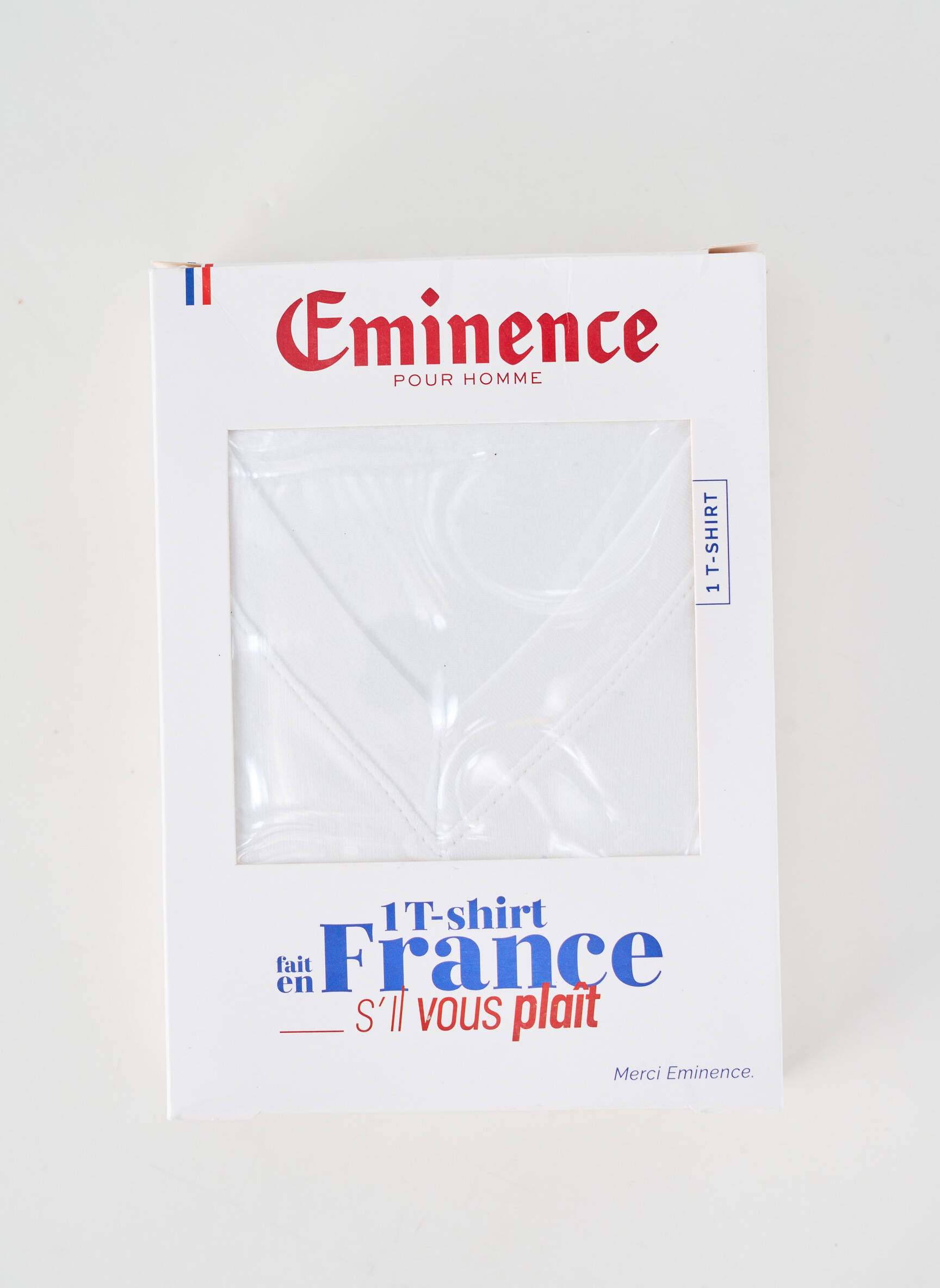 T-shirt stretch manches courtes blanc EMINENCE homme