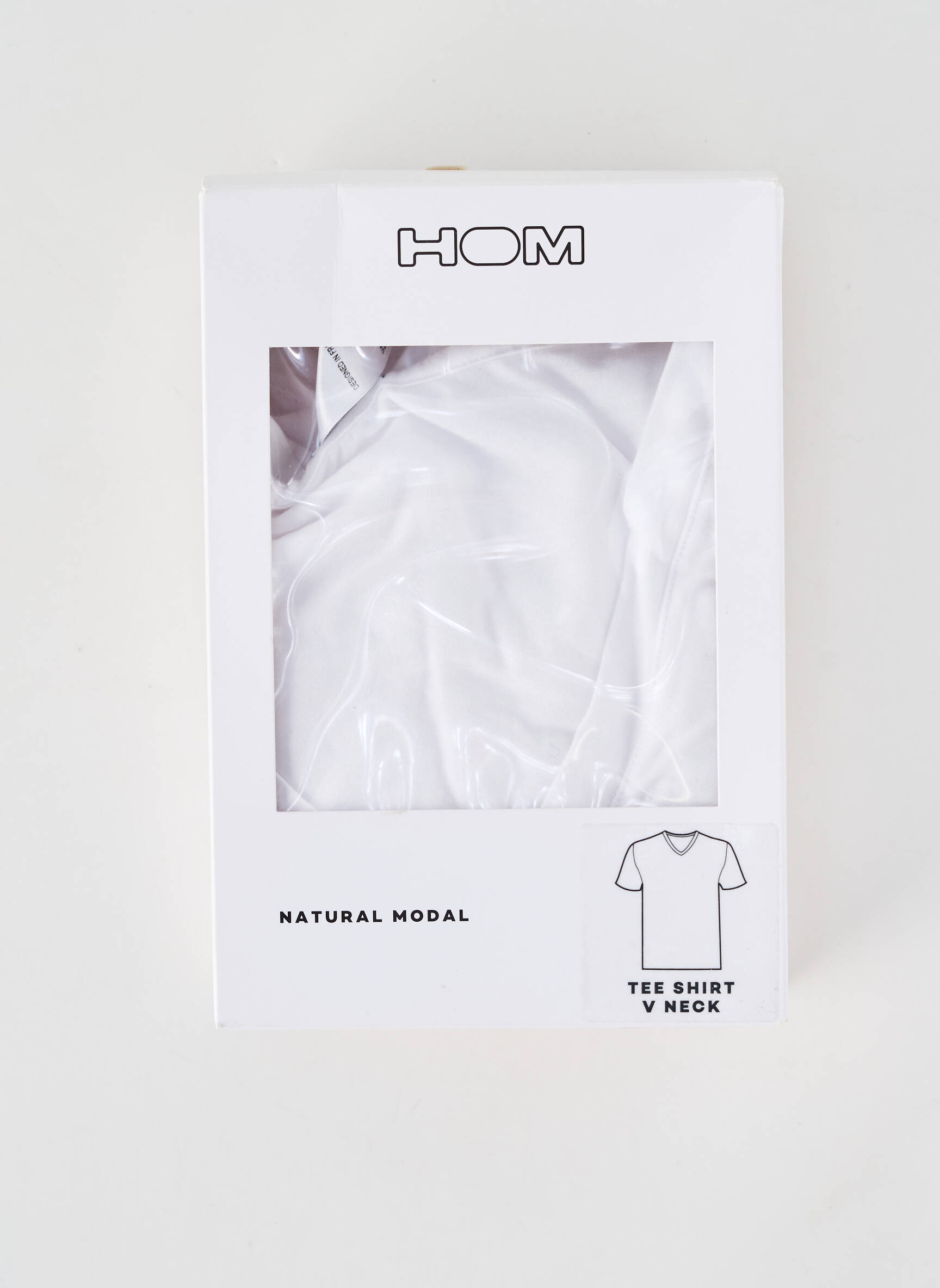 T-shirt stretch manches courtes blanc HOM homme