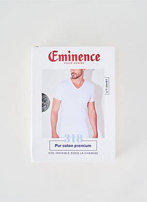 T-shirt tissage chiné manches courtes gris EMINENCE homme