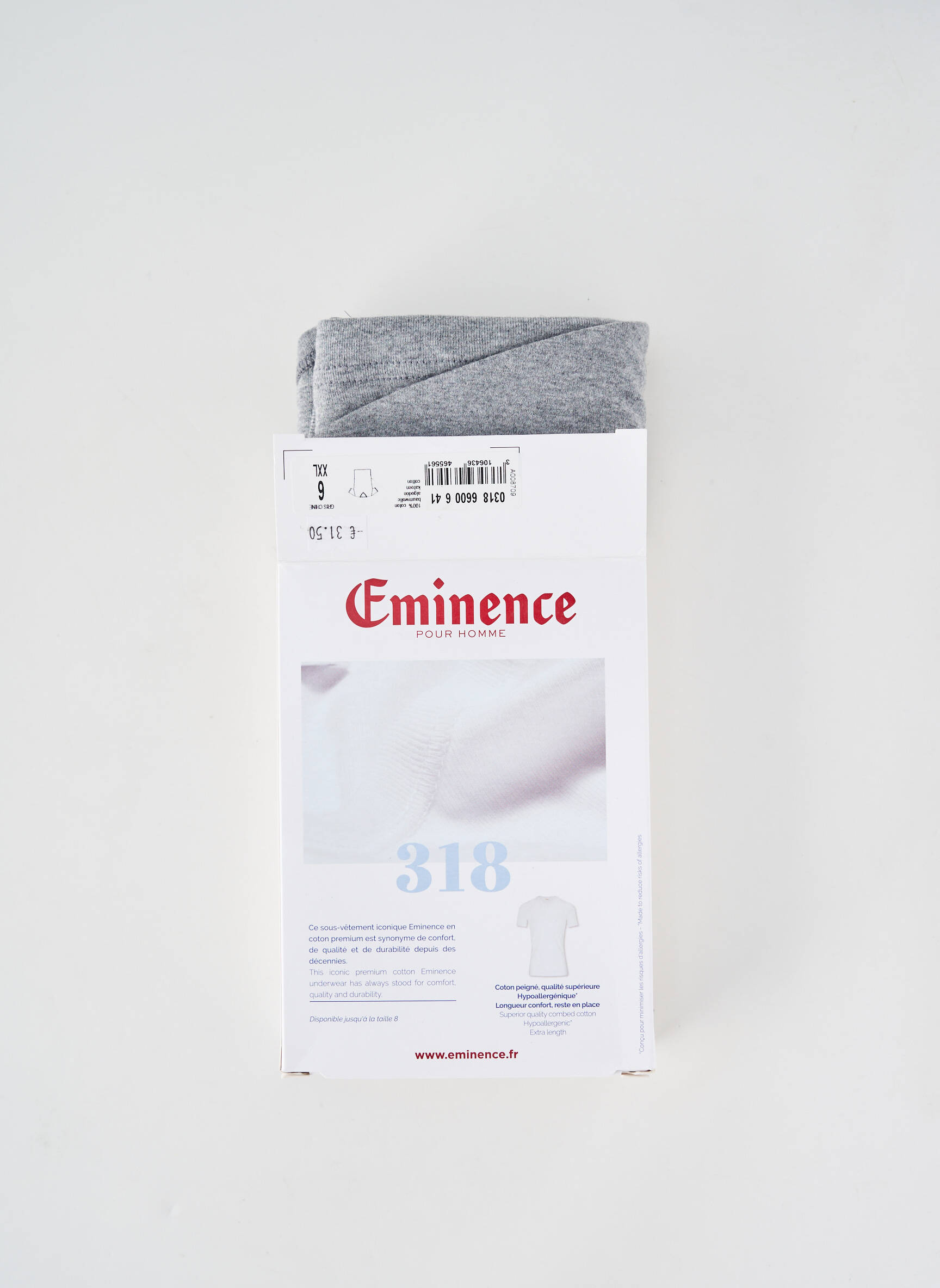 T-shirt tissage chiné manches courtes gris EMINENCE homme