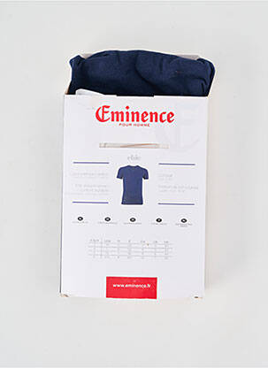 T-shirt coupe cintrée manches courtes bleu EMINENCE homme