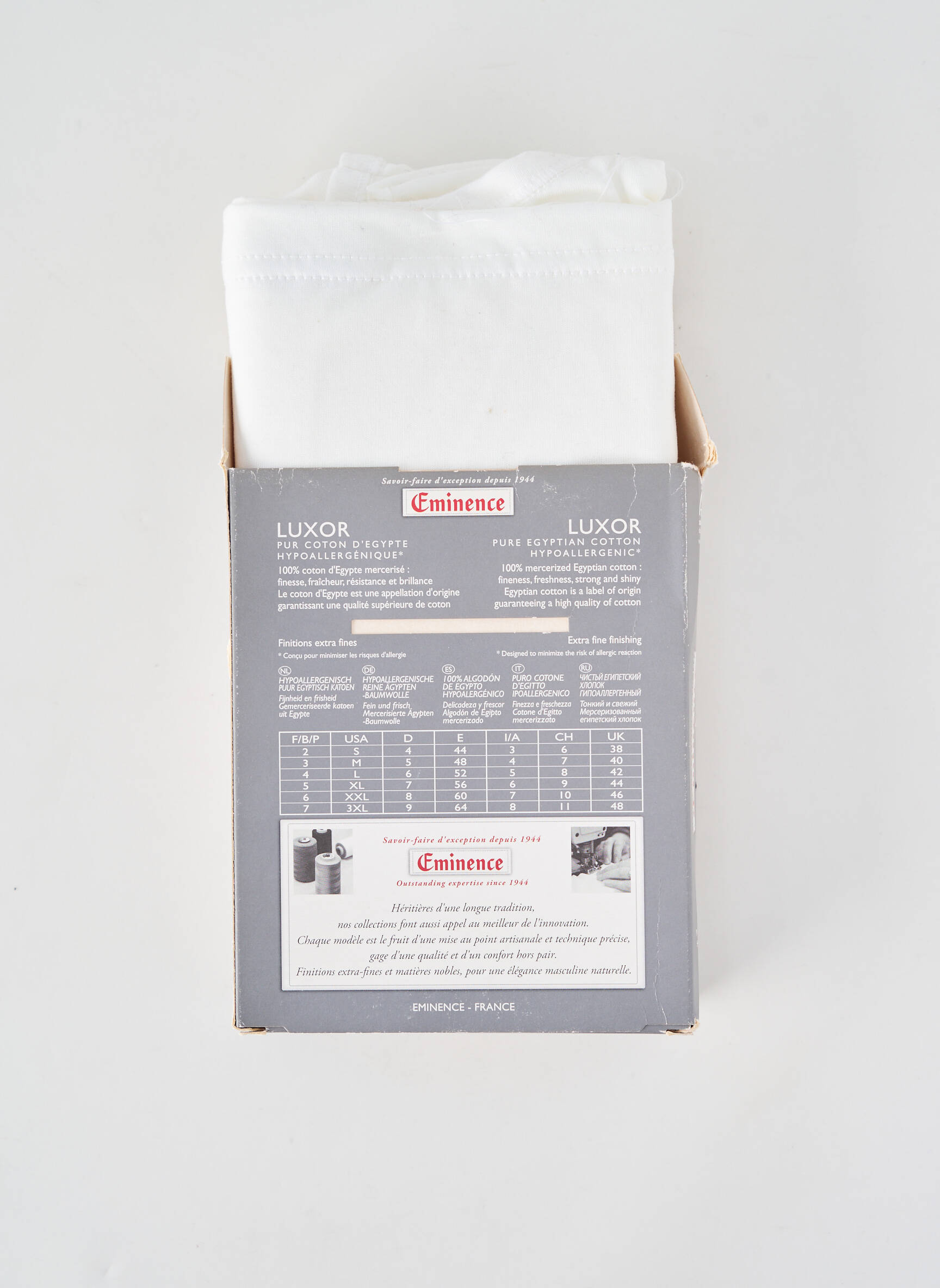 T-shirt stretch manches courtes blanc EMINENCE homme