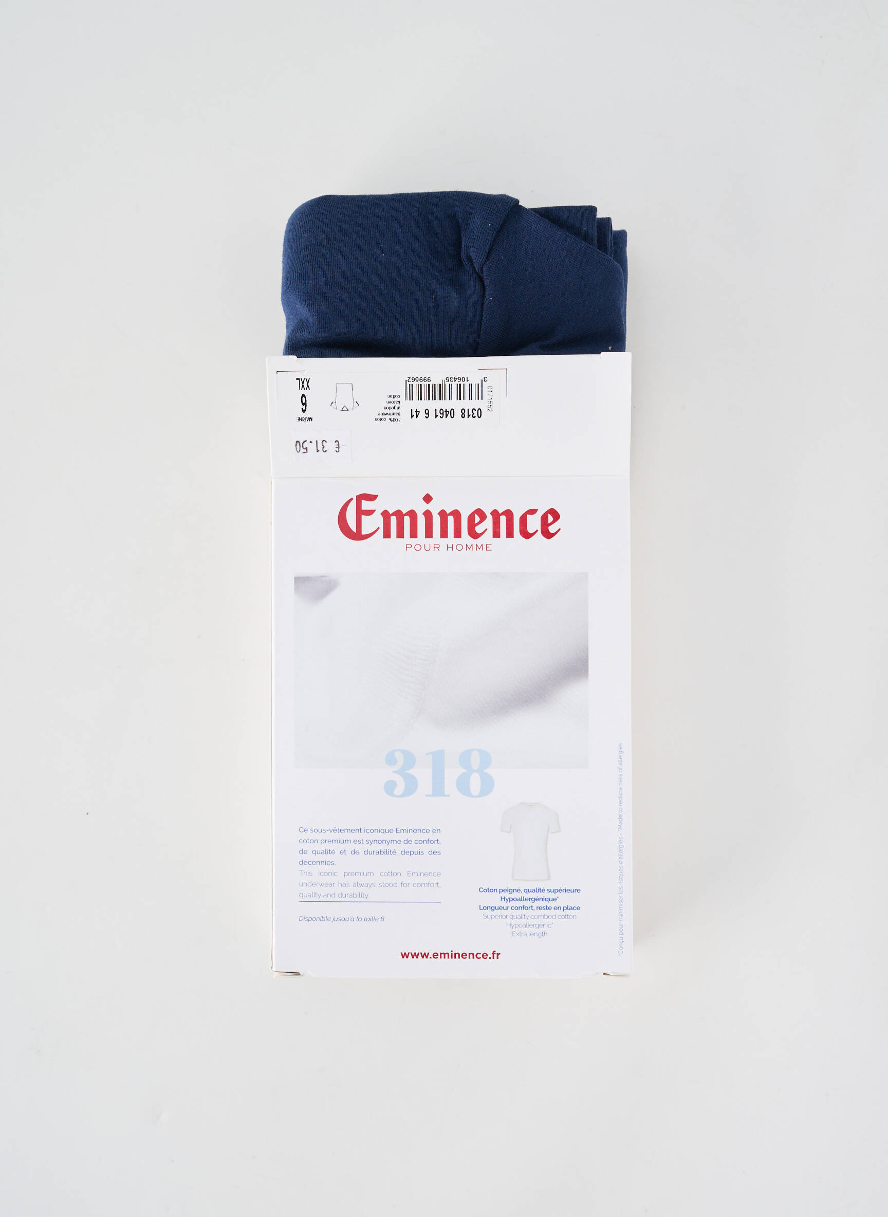 T-shirt stretch manches courtes bleu EMINENCE homme