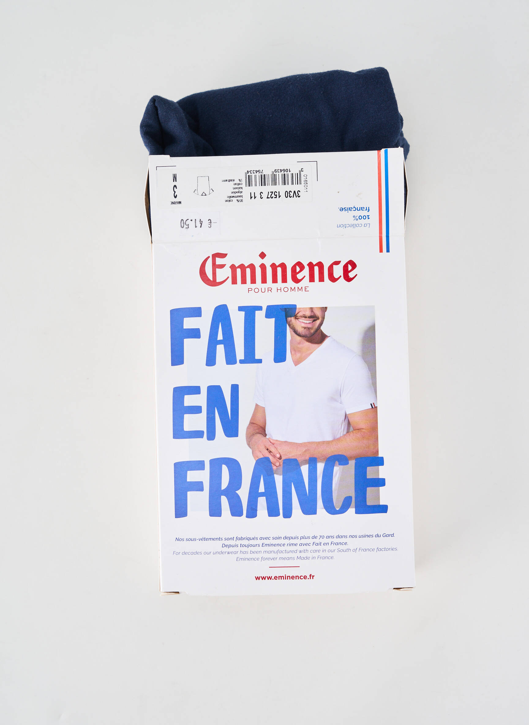 T-shirt stretch manches courtes bleu EMINENCE homme