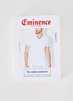 T-shirt coupe cintrée manches courtes blanc EMINENCE homme
