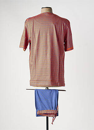 Pyjashort fermeture boutonnée sur le devant orange CHRISTIAN CANE homme