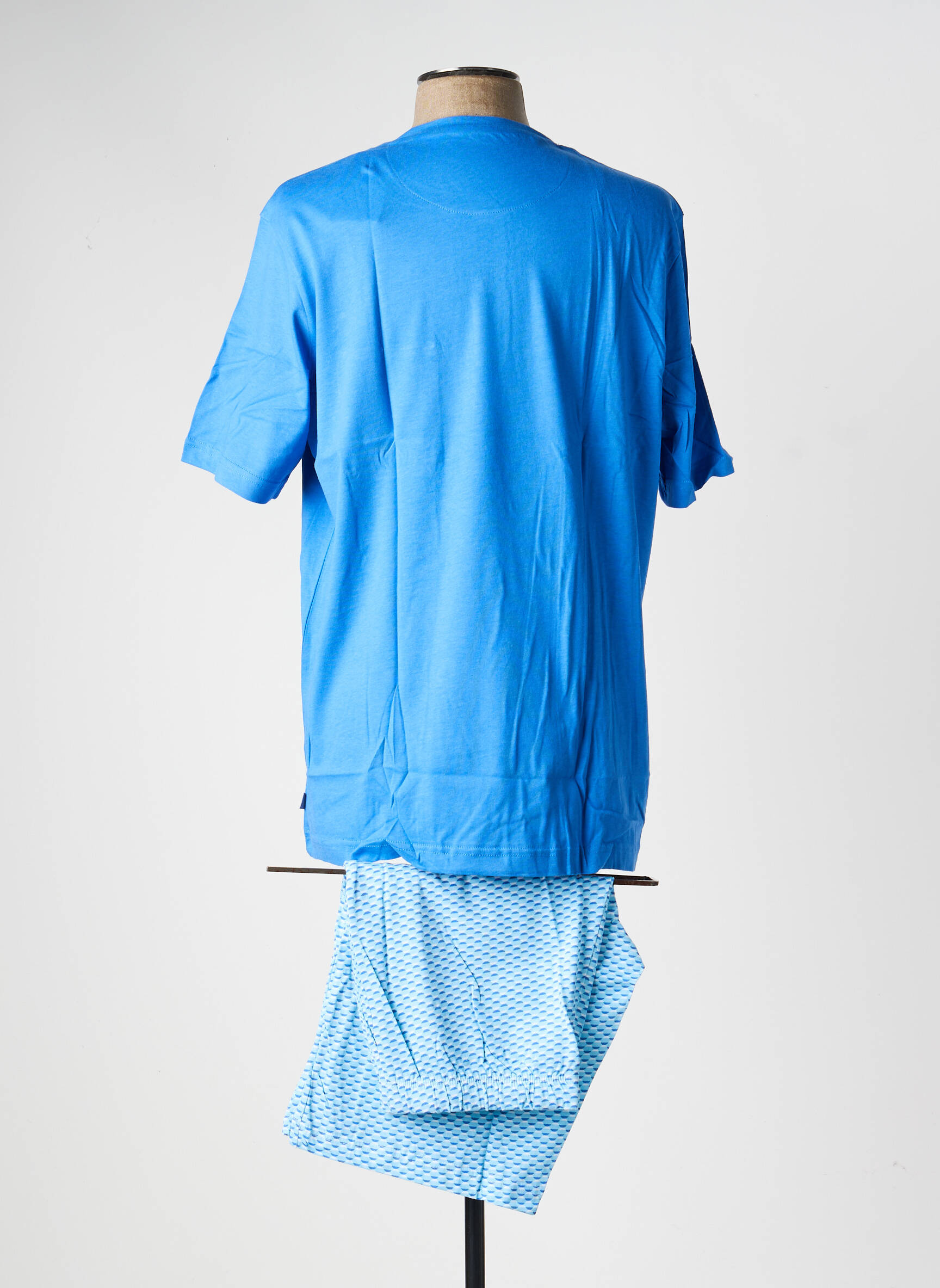 Pyjashort fermeture boutonnée sur le devant bleu EMINENCE homme
