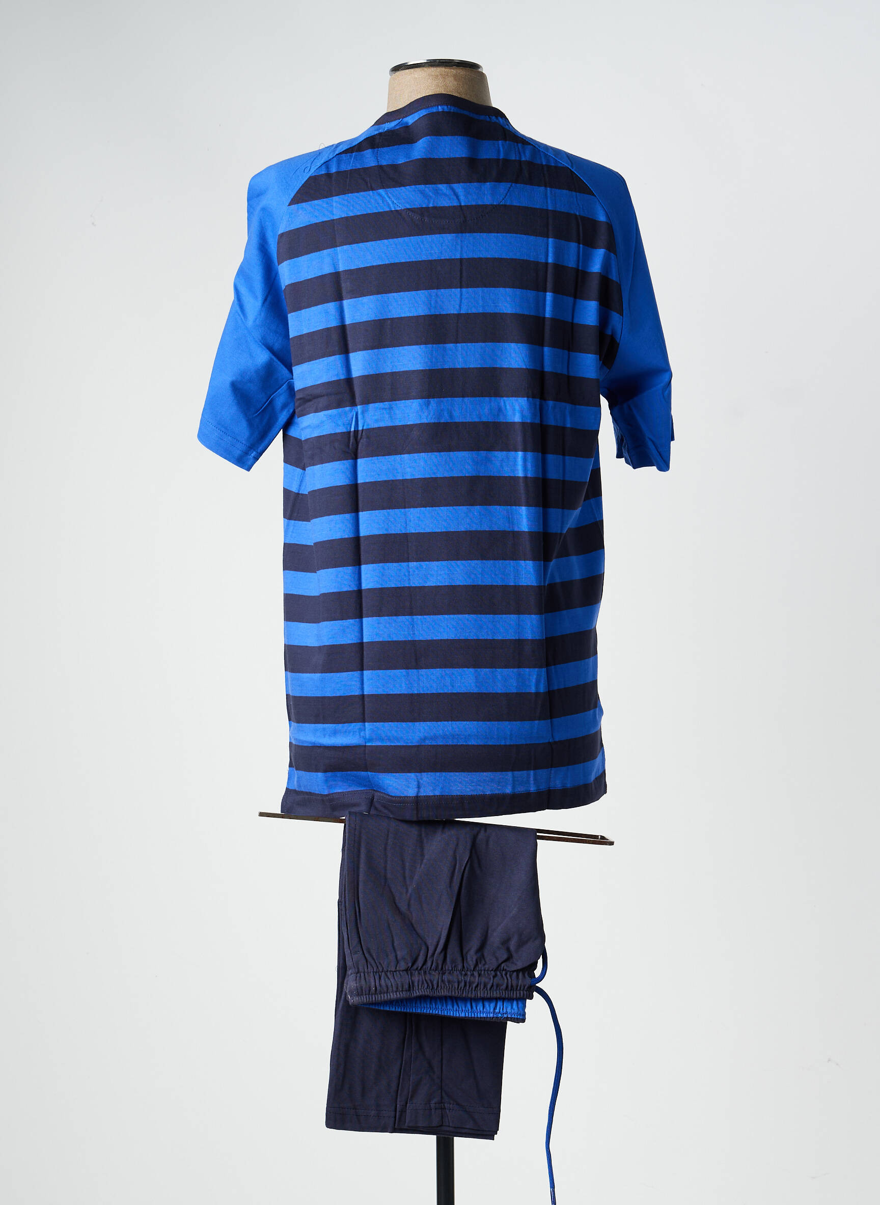 Pyjashort fermeture boutonnée sur le devant bleu EMINENCE homme