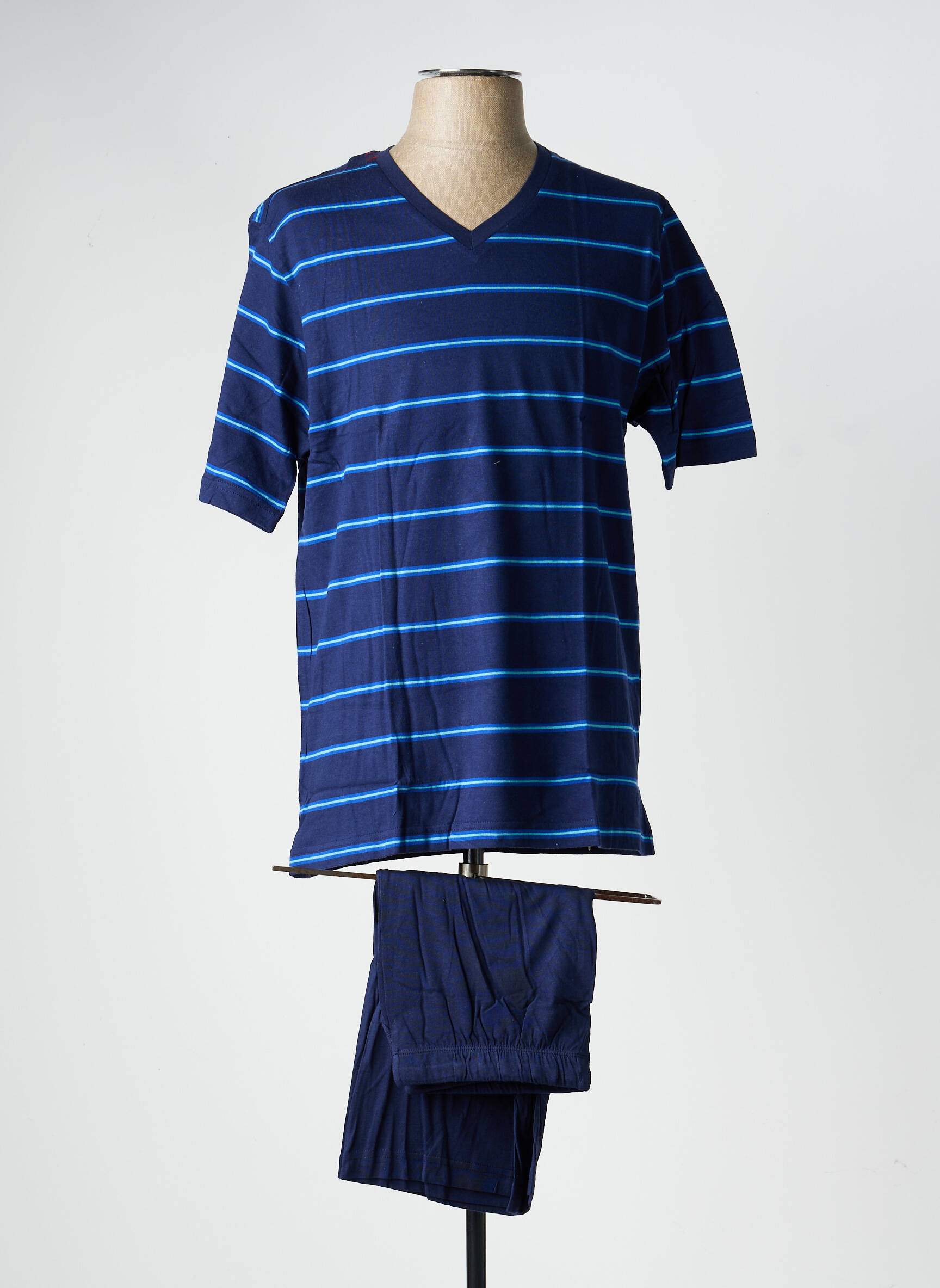 Pyjashort stretch bleu EMINENCE homme