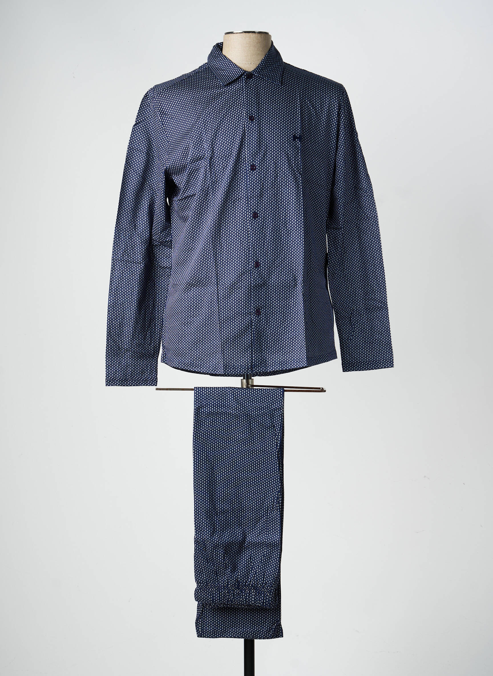 Pyjama coupe droite bleu HOM homme