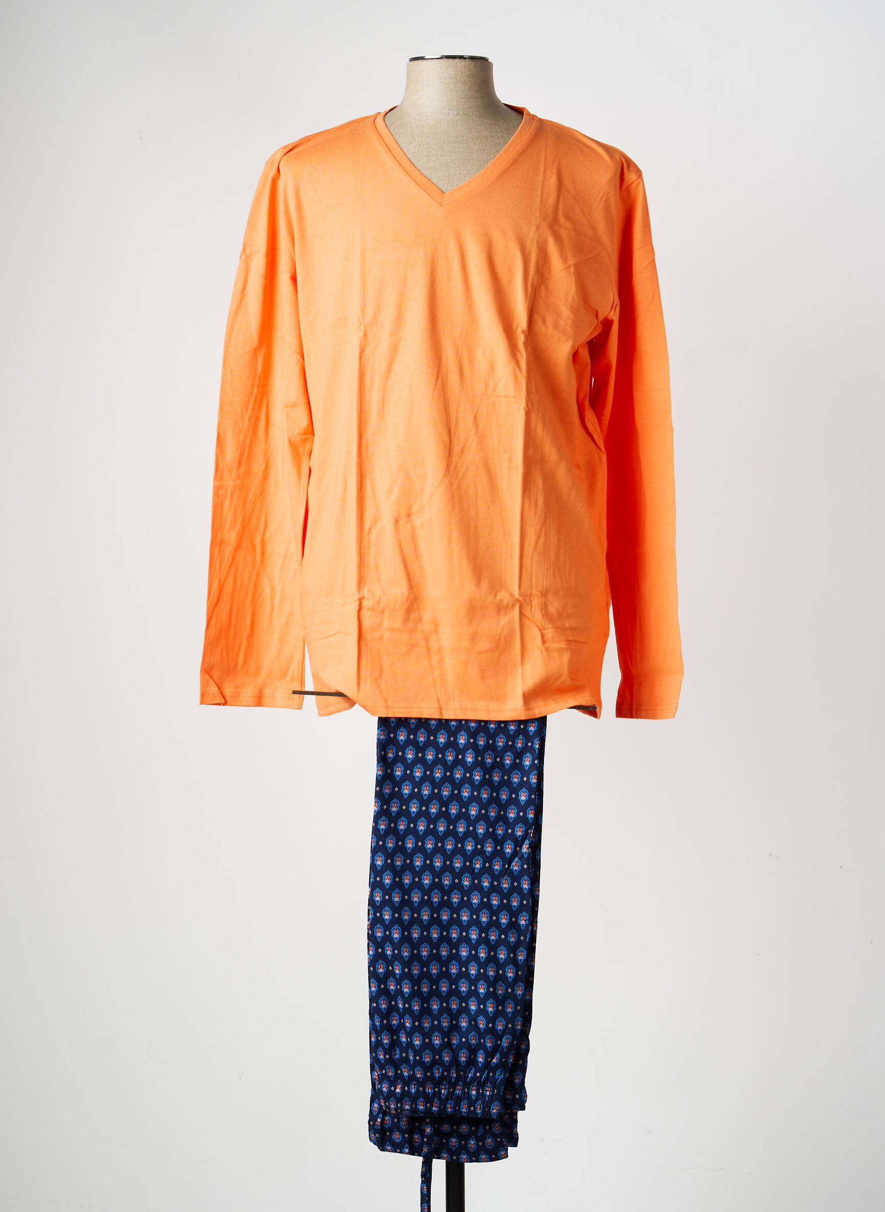 Pyjama col v orange HOM homme