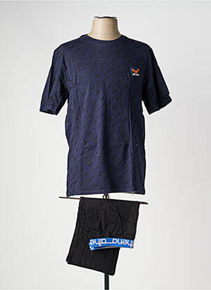 Pyjashort stretch bleu ATHENA homme