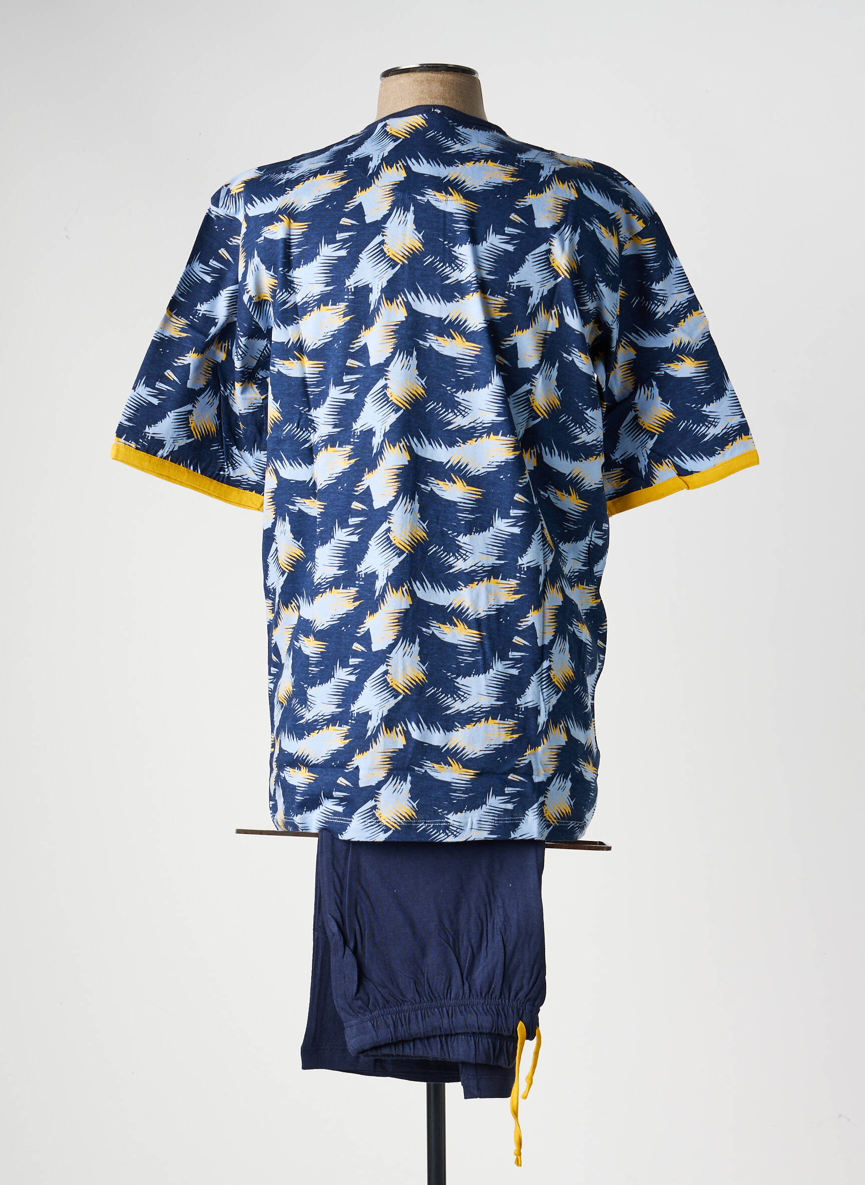 Pyjashort fermeture boutonnée sur le devant bleu CHRISTIAN CANE homme