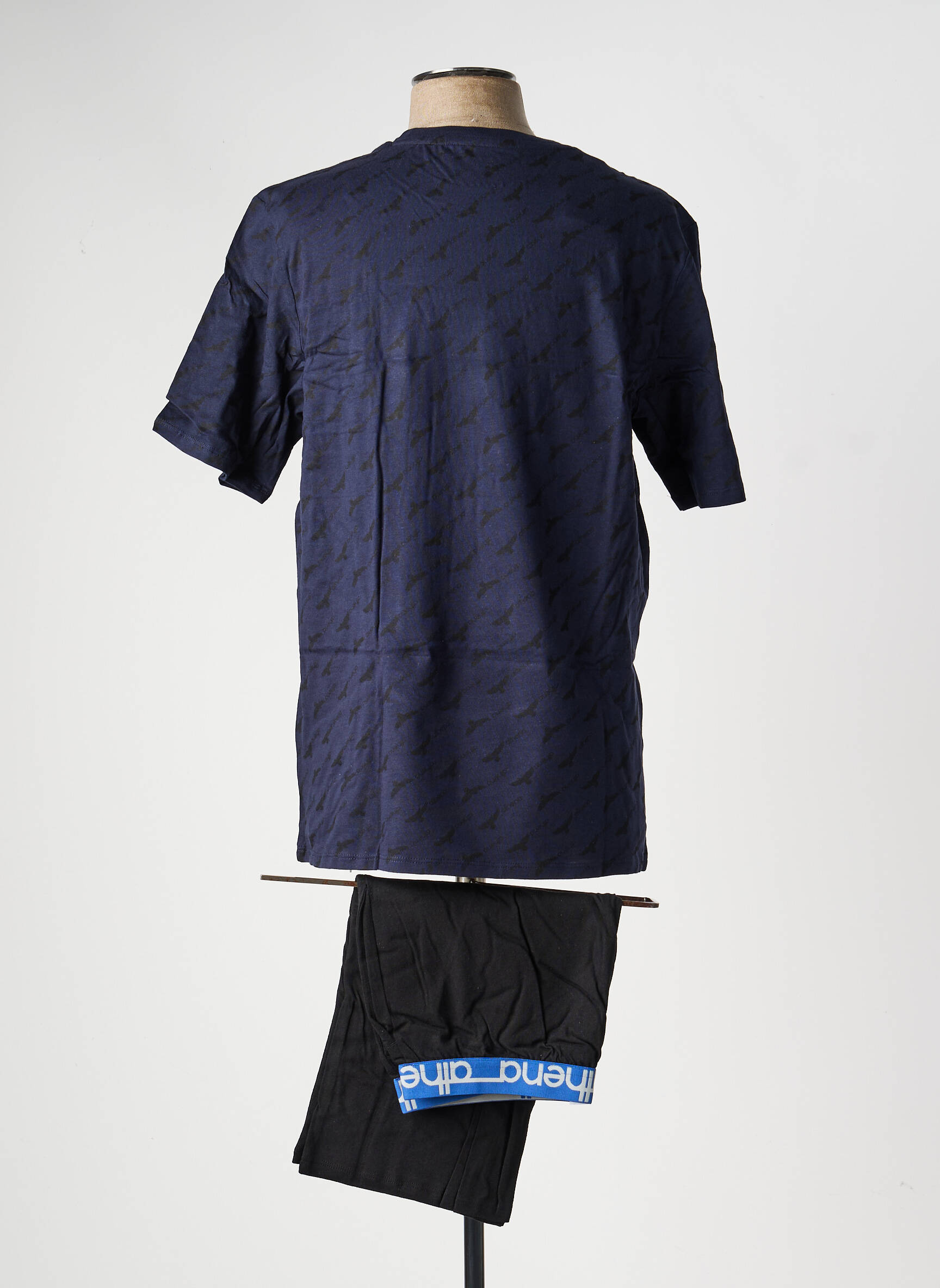 Pyjashort stretch bleu ATHENA homme