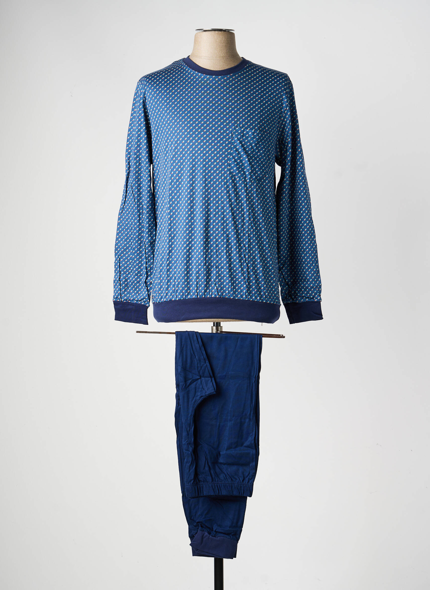 Pyjama imprimé fantaisie bleu EMINENCE homme
