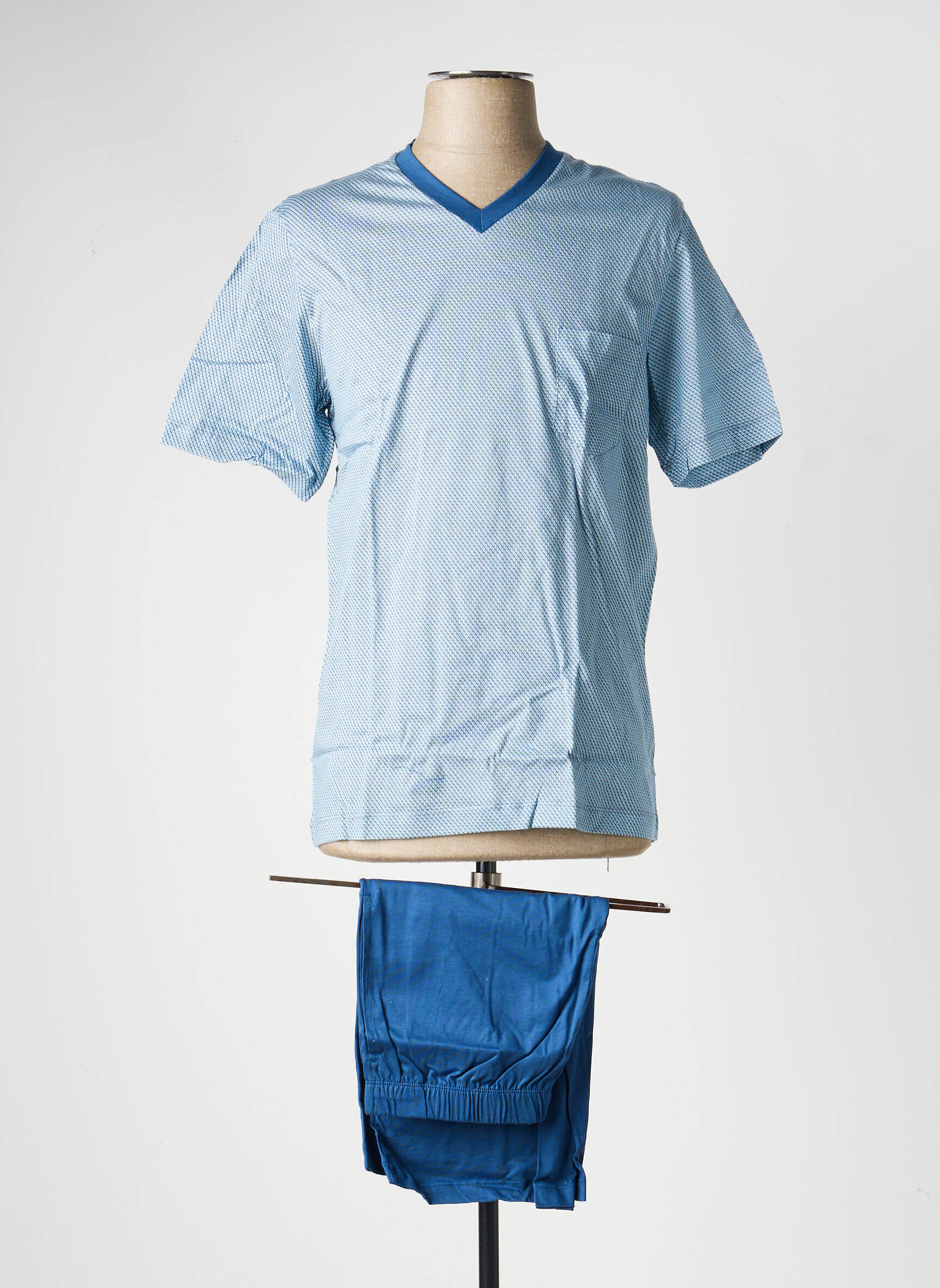 Pyjashort stretch bleu EMINENCE homme