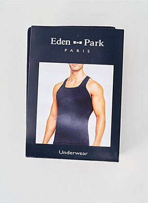 Débardeur coupe cintrée sans manche noir EDEN PARK homme