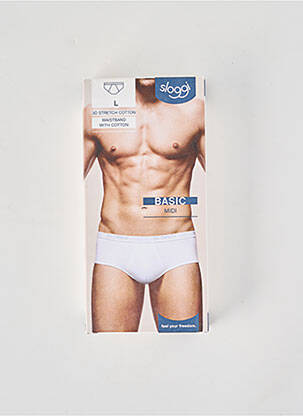 Boxer tissage jersey blanc SLOGGI homme