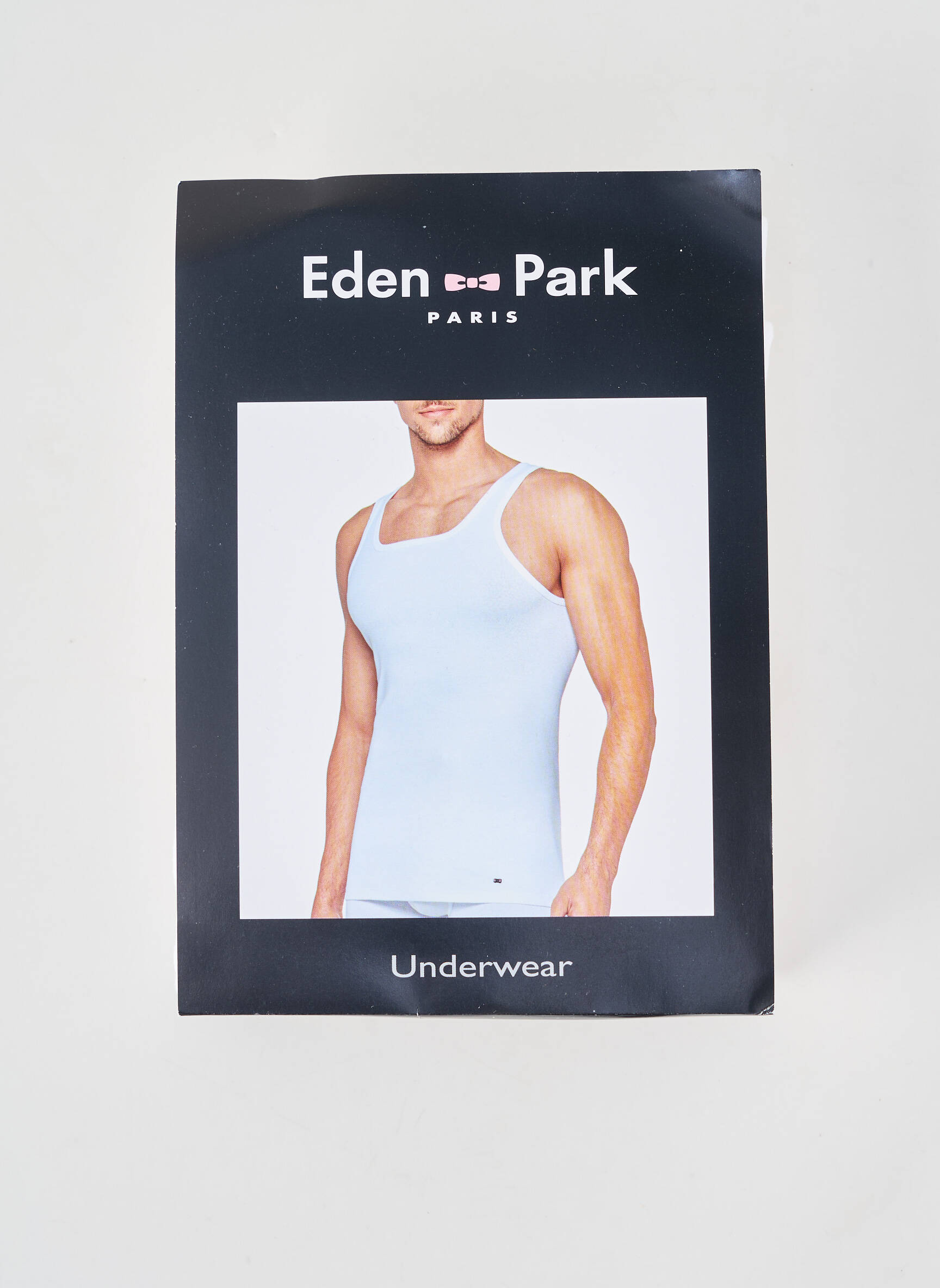 Débardeur coupe cintrée sans manche blanc EDEN PARK homme