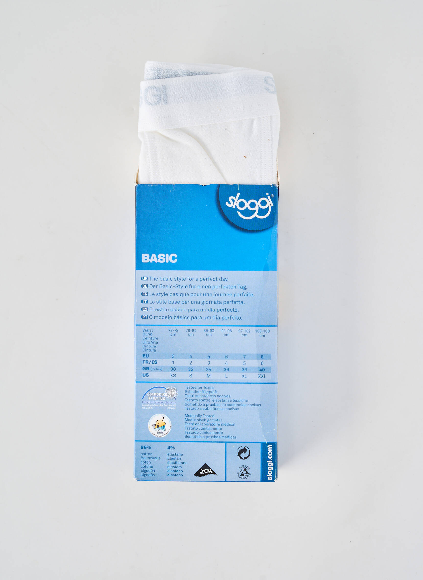 Boxer stretch blanc SLOGGI homme