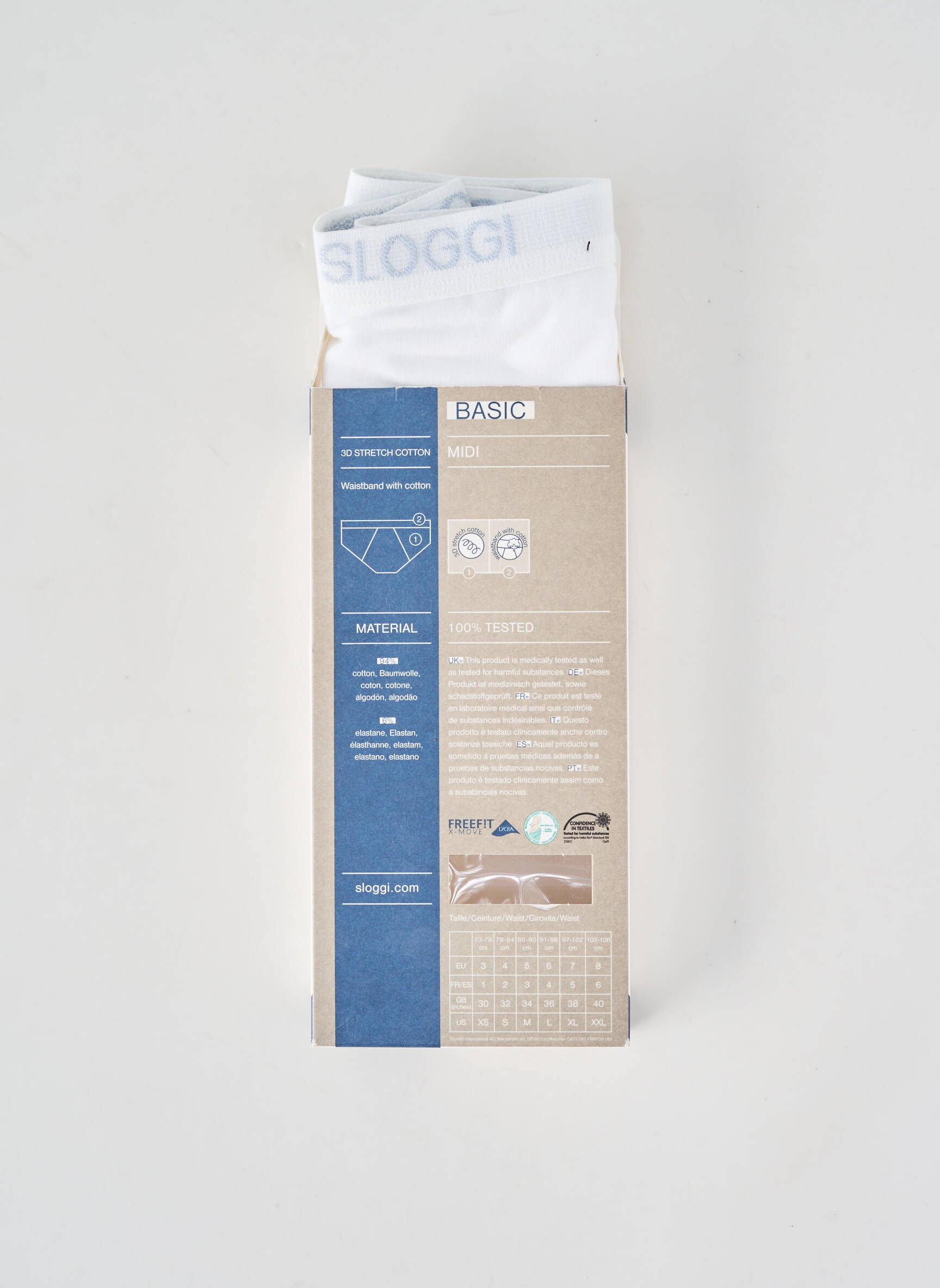 Boxer stretch blanc SLOGGI homme