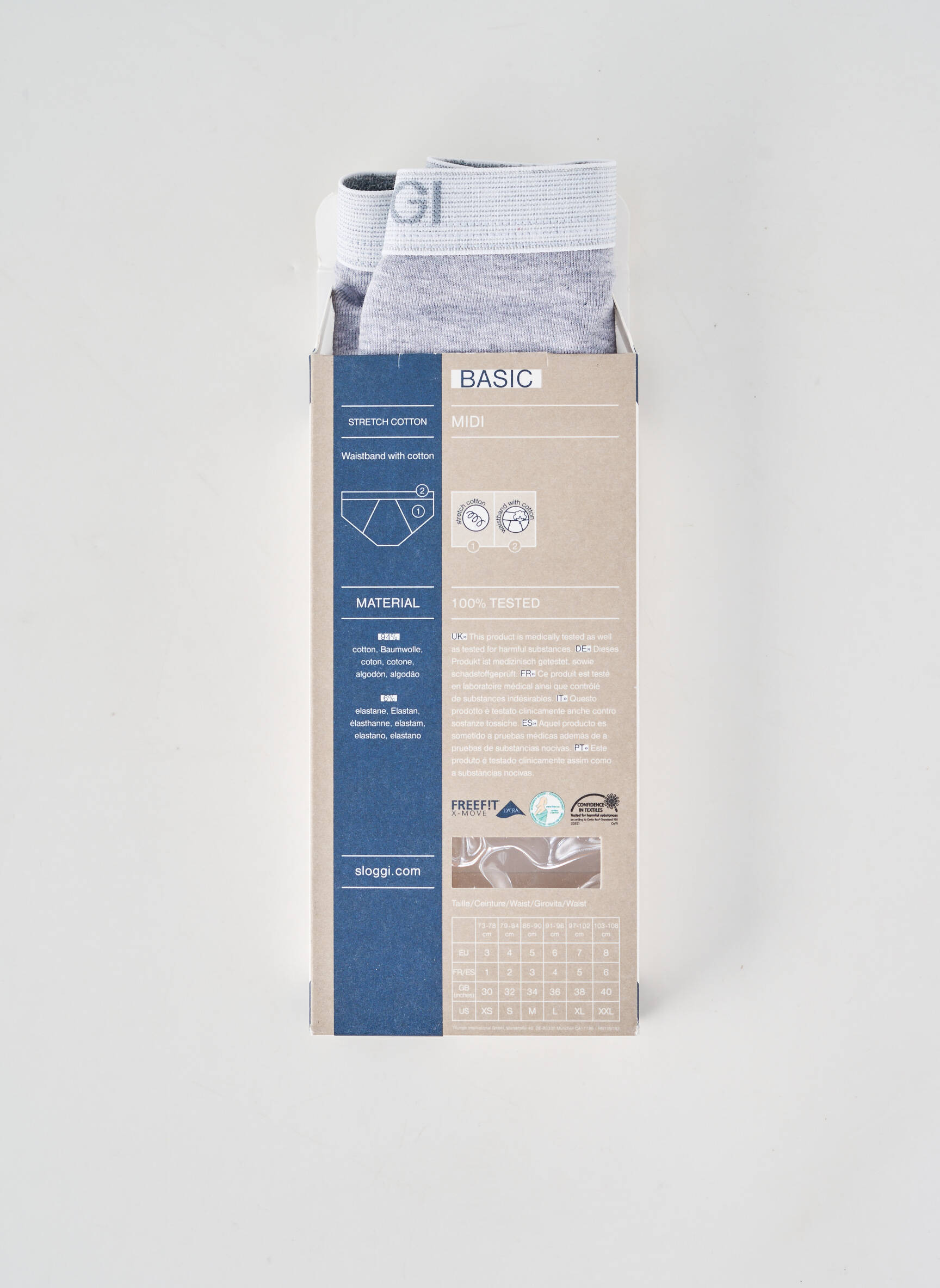 Boxer stretch gris SLOGGI homme